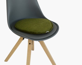 Handmade Wool Felt Chair Pad - Foam Seat Cushion, Housewarming Gift