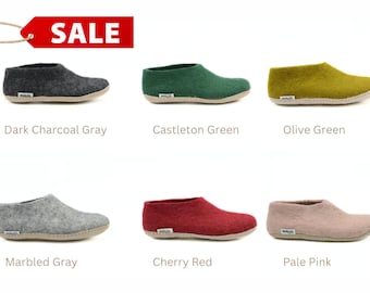Wool Indoor Shoes- Shoes Slippers: Handmade, Unisex- House Slippers Made Using 100% Pure And Natural Wool Featuring Suede Leather