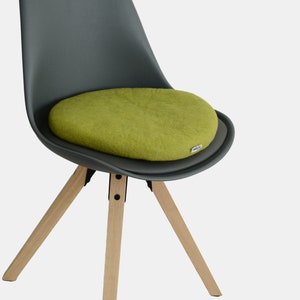 2 Pcs of Handmade Chair Pads -Wool Seat Pads: Soft And Cozy - Plain Design Chair Cushions- Customizable In Different Colors And Sizes