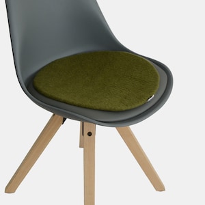 2er Set, grüne runde Stuhlkissen - Tischset: Handgemacht- Schlichte Matte- Outdoor Sitzkissen- Filz Stuhlunterlage- Housewarming Geschenk