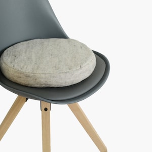 Gray Felt Seat Pad - Handmade Chair Cushion - Thick Chair Cushion - Home and Kitchen - Housewarming Gift