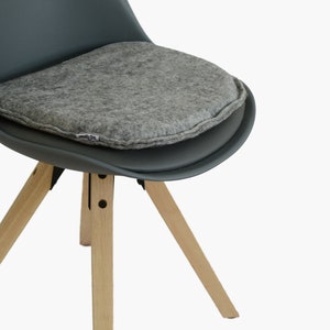 Trapezoid Light Grey Chair Cushion - Soft And Squishy Sofa Pad - 100% Pure wool Seat Pads- Cushion For Chair