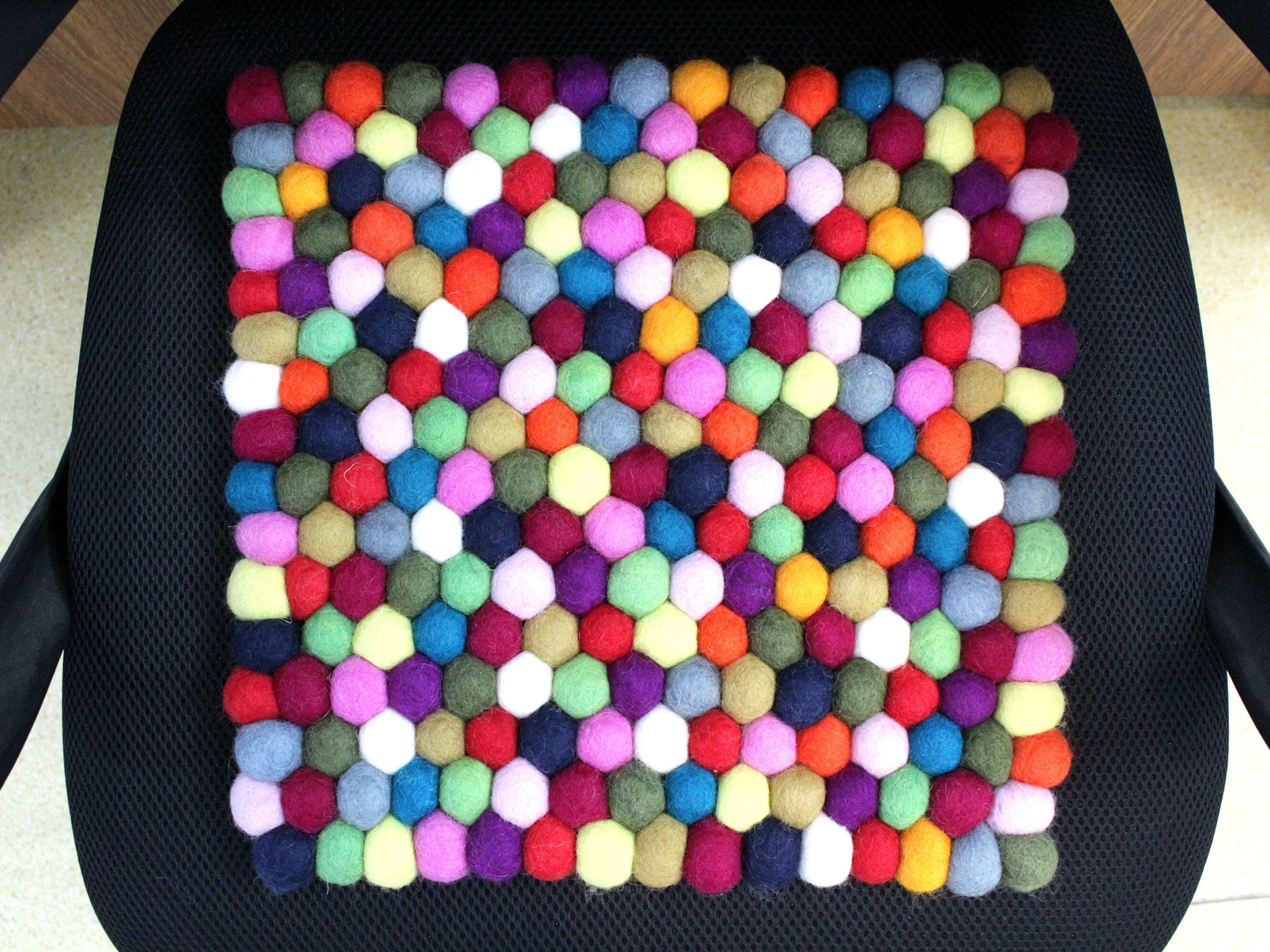 Cojín De Asiento De Fieltro Con 2 Colores Reversible Lavable
