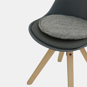 Gray Round Chair Pad - Plain Chair Pad - Seat pad - Decorative Cushion - Dinning Chair Pad - Cozy Chair Pad