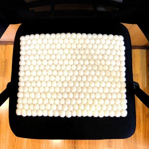 Set of 2, Rectangle Chair Pads| Handmade Wool Seat Pad| Cozy and Comfortable Seat Mat and Chair Decoration