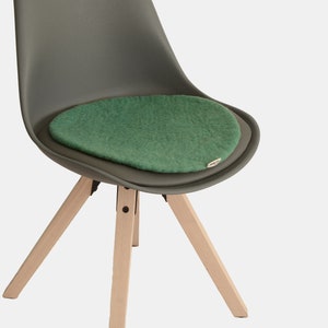 Green Felt Place Mat- Handmade Chair Pad, Seat Pad- Plain Chair Cushion- Eco-friendly- Housewarming Gift