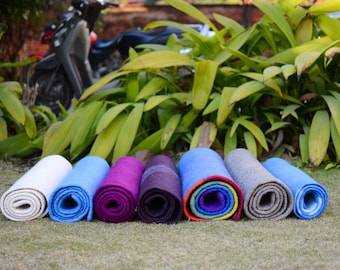 Travel Friendly Handmade Felt Yoga Mat -Wool Non Slip Yoga Mat: Lightweight & Foldable- Workout Mats Available In Various Colors And Design