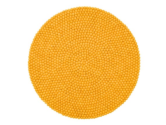 Yellow Wool Rug- Small To Large Area Rugs Made Using 100% Pure Wool- Eco-Friendly Round Rugs- Play Mat, Nursery Rugs