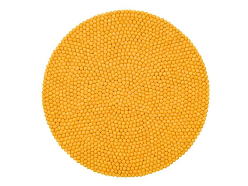 Yellow wool rugs