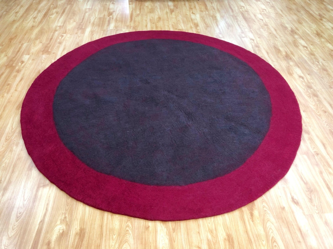 Felt Round Sheet | Wool Felted Rug, Nursery Play Mat | Living Room Mat ...
