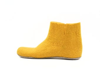 Handmade Ankle Wool Slippers| Winter Slippers Upto Ankle| Warm And Cozy Indoor Boots |  Made Using 100% Pure Wool