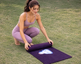 Handmade Easily Foldable Yoga Mat | Felt Yoga Mats Ideal For Travelling | Made Using 100% Pure Natural Wool | Eco-Friendly