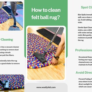Cleaning instructions of felt rugs