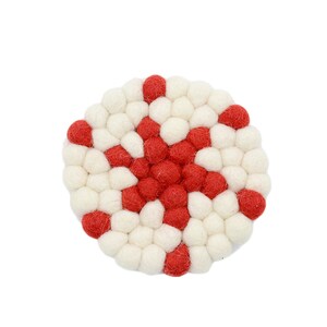 felt pom pom coaster