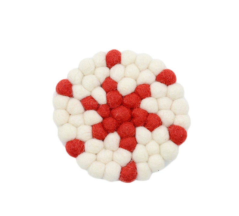 felt pom pom coaster
