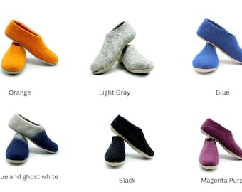 Handmade Felt Shoes| Adult House Shoes, Indoor Slippers For Men and Women |Felt House Slippers | Cozy and Comfortable Footwear