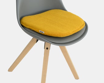 Wool Felted Chair Pad: Handmade Modern Seat Cushion