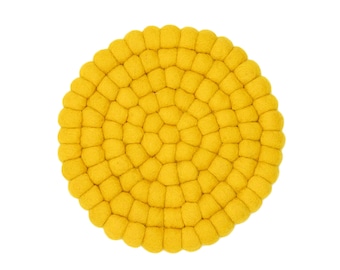 Handgemachte Filzkugel Topfuntersetzer 3er-Set, Nepal Decor