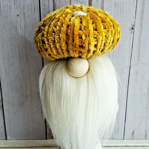 Velvet Mushroom Gnome: Cottagecore Tiered Tray Decor