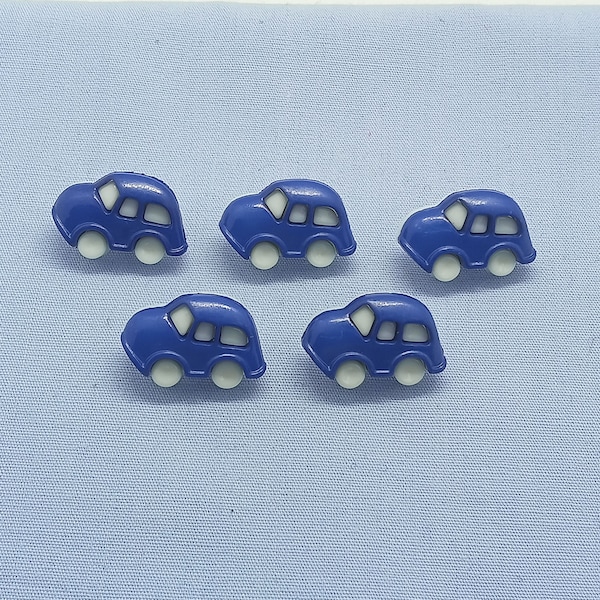 5 boutons de voiture bleus