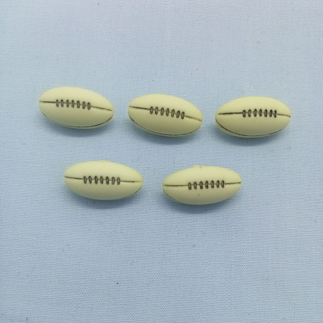 5 X Rugby Ball Buttons - Etsy