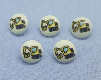 5 x Round Digger Buttons