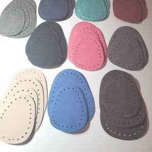 Slipper Soles/ flaux suede holes are punched for easy sewing