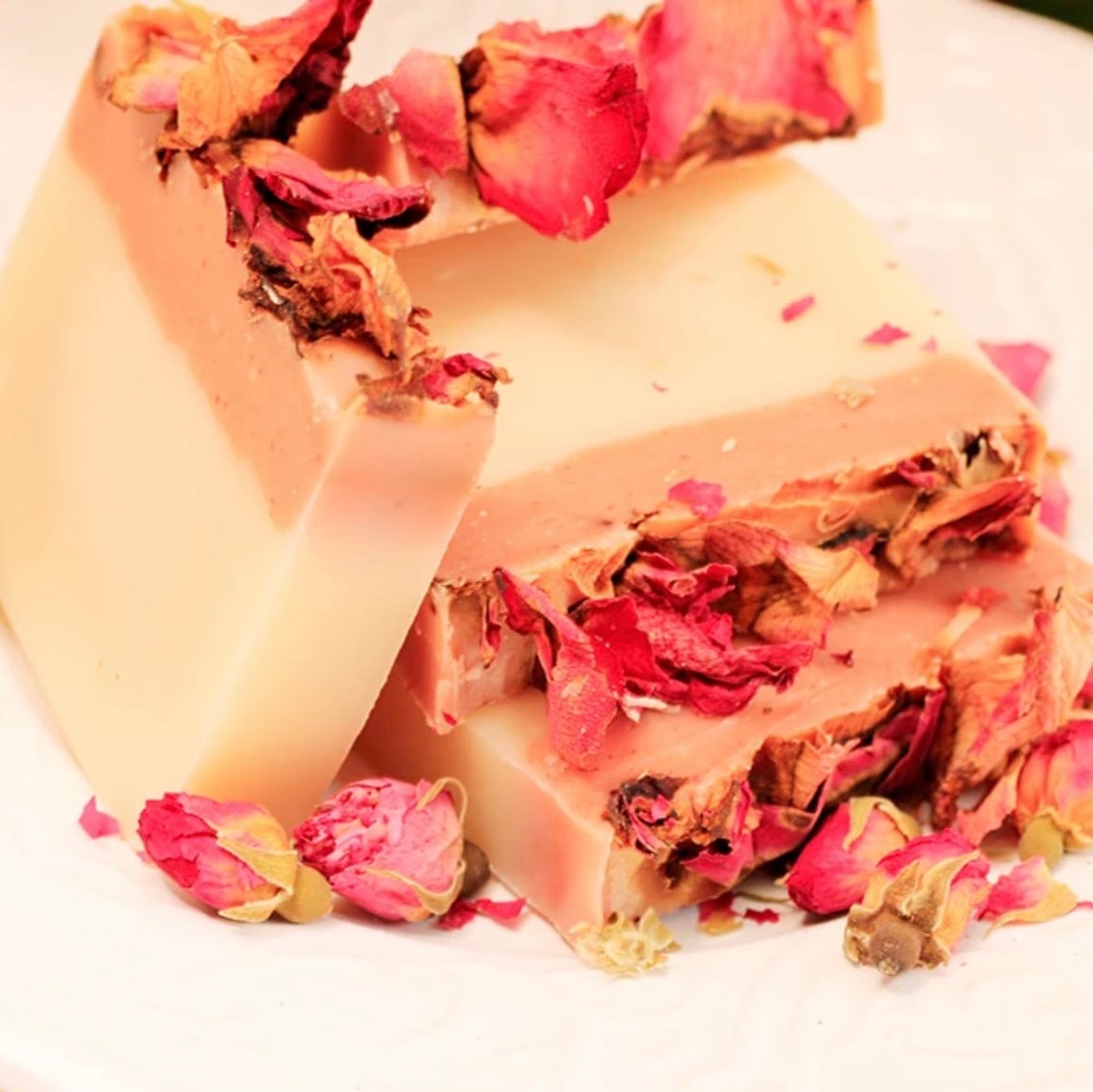 Rose Petal Milk Bath Soap For Dry Dull Skin Repair Etsy