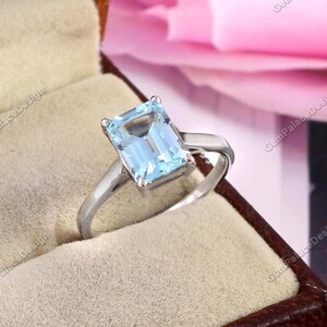 dainty Blue Sky Topaz Ring . Topaz Ring . Handmade Ring . Stackable Ring . Gemstone Ring . Wedding Ring . Topaz Ring . Anniversary Rings .