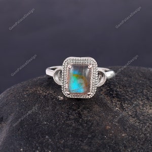 Boho Statement Ring | Labradorite Sterling Silver Ring | Hand Crafted Bohemian Ring | Boho Ring | Labradorite Ring | Rings for Gift
