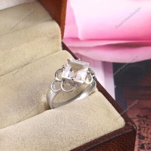 Crystal Quartz Ring . 925 Sterling Silver Ring . Handmade Ring . Minimalist Ring . Statement Ring . Anniversary Gift . Engagement Ring .