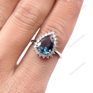 dainty London Topaz Ring . Stackable Ring . Gemstone Ring . Topaz Ring . Wedding Ring . Christmas Gifts . Handmade Ring . Gift for her