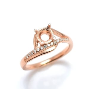 925 Sterling Silver Round Ring Setting, Fabulous Round 5, 6, 7, 8 mm Ring Setting, Silver Setting Ring, Semi Mount Ring
