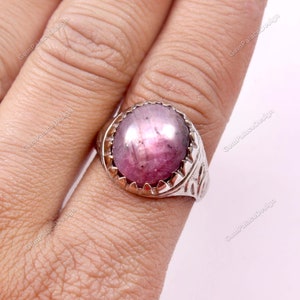 dainty Natural Ruby Star Ring. Gemstone ring. Stacking rings. Pink Ruby Ring. Wedding Rings. Anniversary Rings. Statement ring. Poison