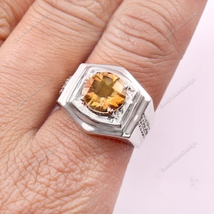 Natural Citrine Ring, Statement Ring, jewelry Ring, boho jewelry, minimalist ring, Wedding Ring, Bridesmaid Ring, 925 Sterling Silver