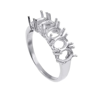 Semi Mount Ring setting 4x6 mm Oval Engagement Ring Setting Solitaire Ring Blank 925 Sterling Silver Ring Blank Setting Handmade Ring