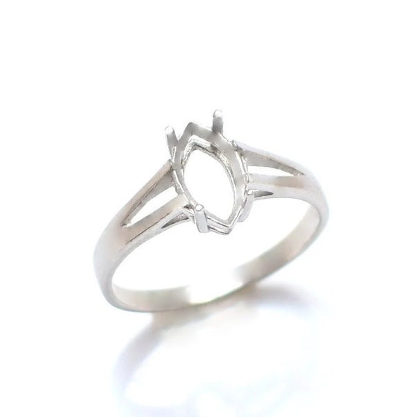 Belle bague marquise en argent sterling 925, marquise 8x4, 10x5, 12x6, 14 x 7 mm, bague de fiançailles en argent sterling