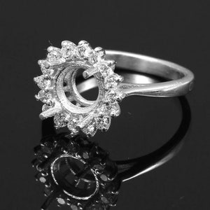 Semi Mount Ring setting 8x8 mm Round Shape Engagement Ring Setting Solitaire Ring 925 Sterling Silver Ring Blank Setting Handmade Ring