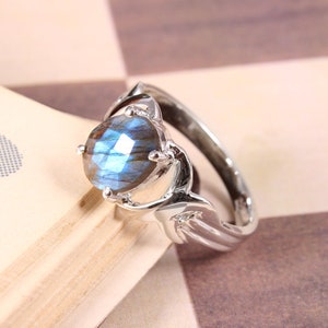Natural Labradorite Ring, Statement Ring, Bohemian Ring, 925 Sterling Silver Ring, Dainty Ring, Labradorite Unique Ring, Labradorite Jewelry