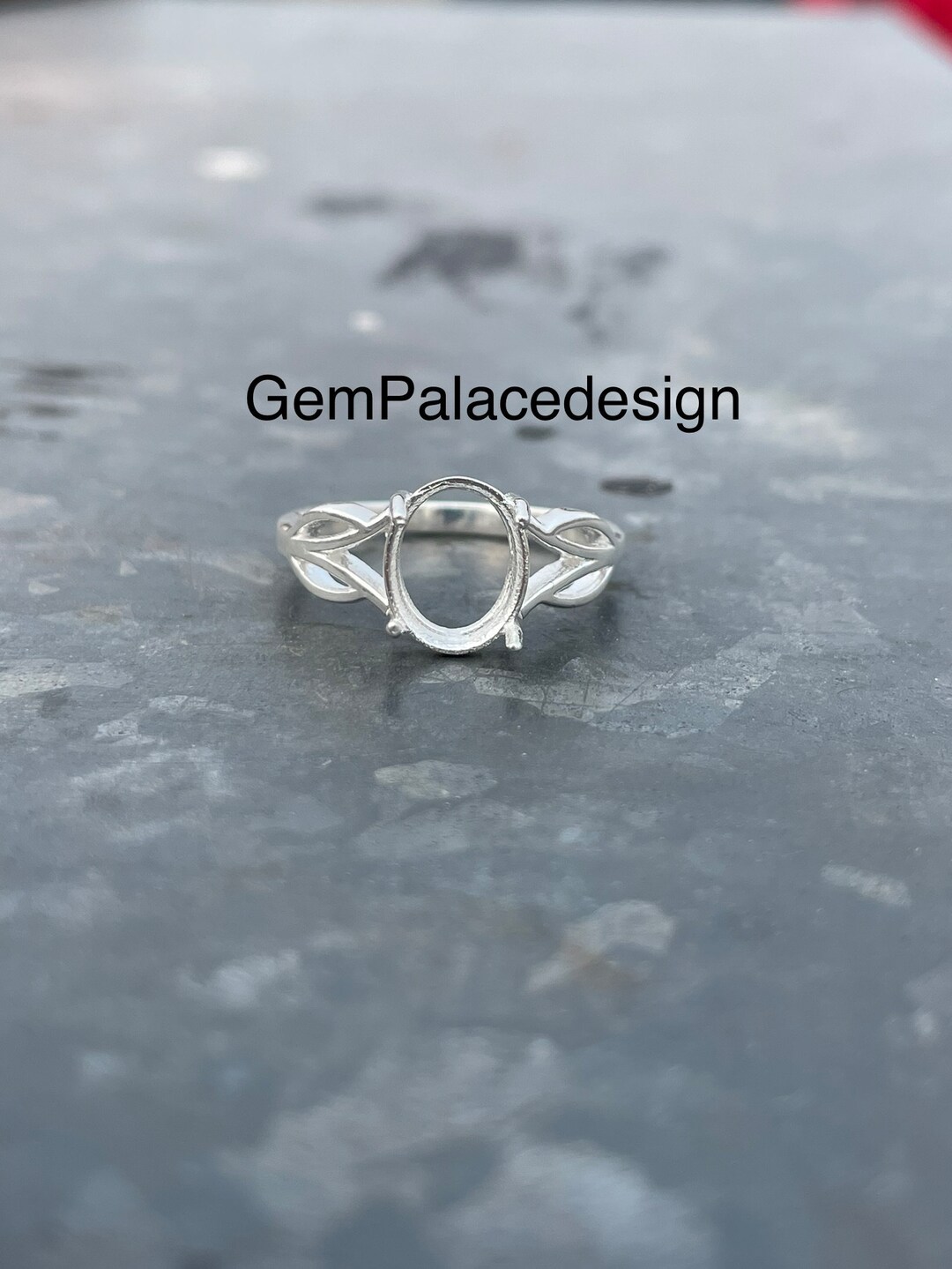 8x10 Mm Oval Semi Mount Ring Setting Engagement Ring Setting Blank Ring