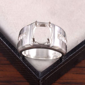 Semi Mount Ring setting 8x10 mm Oval Shape Engagement Ring Setting Solitaire Ring 925 Sterling Silver Ring Blank Setting Handmade Ring
