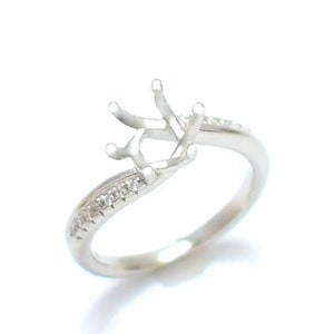 Stunning Ring Setting, 925 Sterling Silver Round Ring Setting, Round 5, 6, 7, 8 mm Silver Setting Ring, Semi Mount Ring Engagement ring