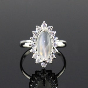 dainty Marquise moonstone Ring . Statement Ring . Handmade Ring . Gemstone Ring . Gemstone Ring . Wedding Ring . Boho Ring .birthstone Ring