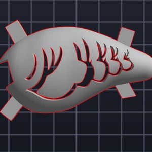 DT6 - Fishing Bait 3D Stencil - STL Digital Download - Etsy