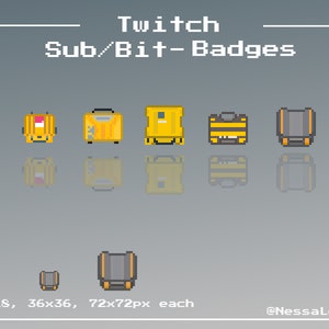 Twitch Badges Escape from Tarkov Pixel Art Secure Containers