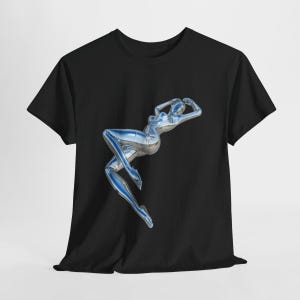 Hajime Sorayama Futuristic Robot Tee, sizes small-5xl, black color, 100% cotton