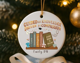 Personalized Nurse Ornament, New Nurse Gift, Nurse Christmas Ornament, Graduation Ornament, Graduation Gift, RN Gift, Nursing Graduation