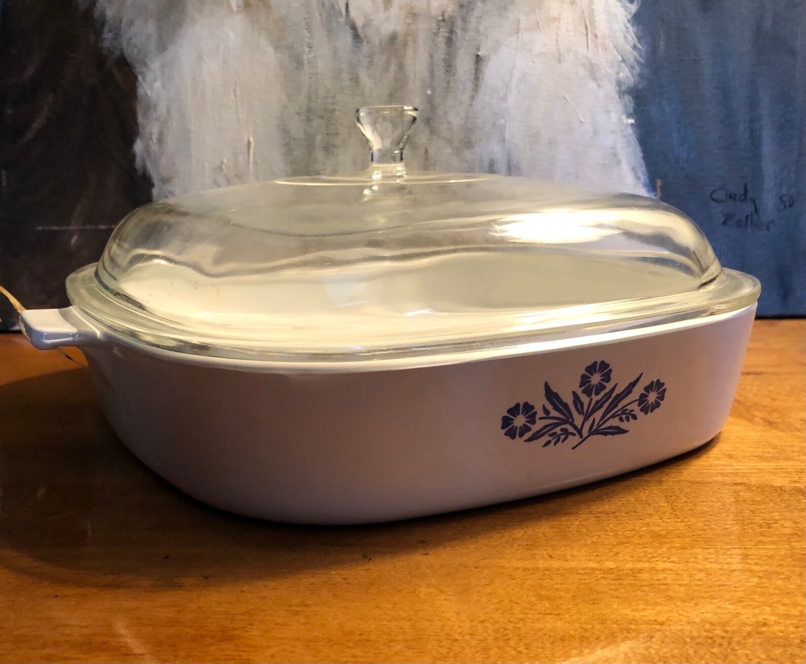Vintage Corningware 10inch Dish with lid Etsy