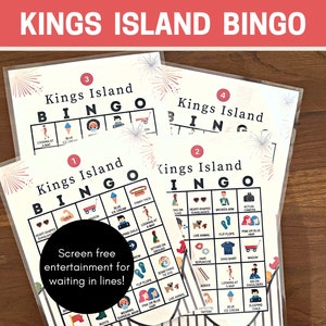 Kings Island-bingo (bedrukt/gelamineerd!)