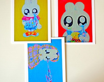 Crybunny Painting Postcards
